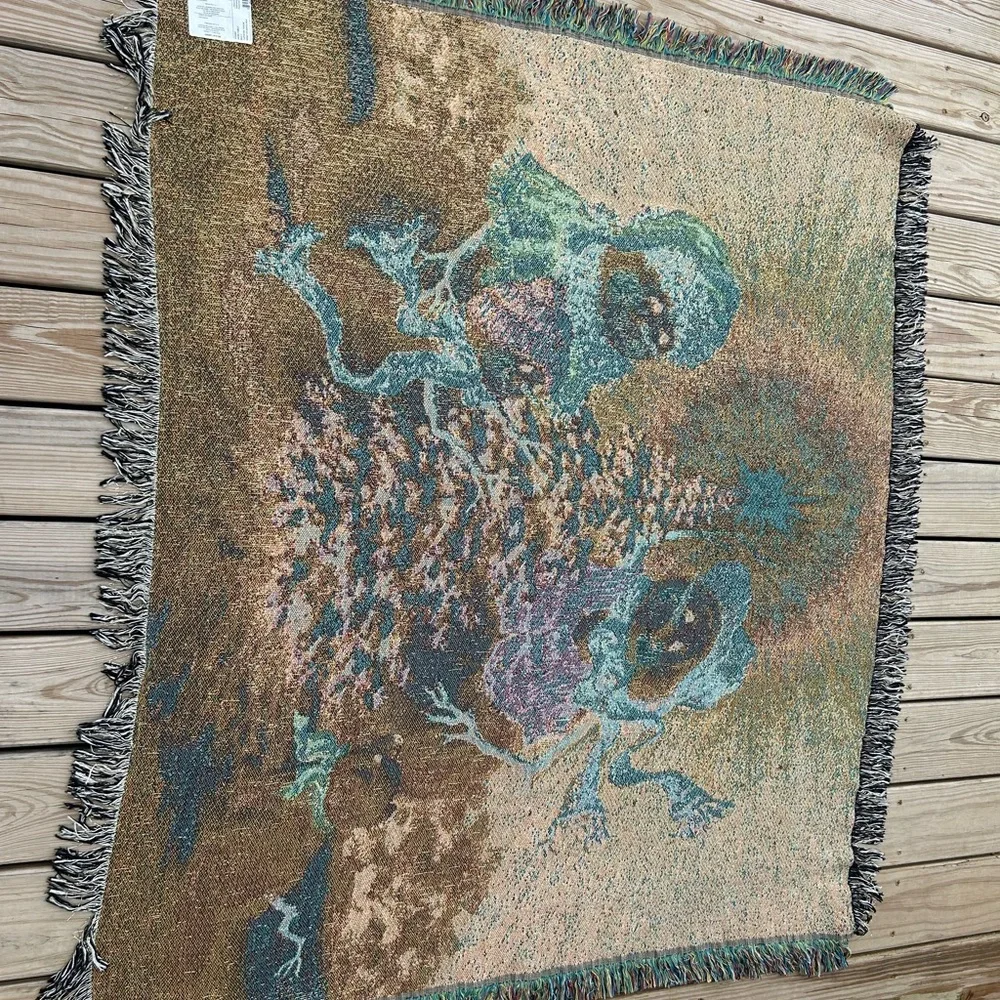 Dona Gelsinger Snowman Family  Tapestry Throw Blanket 50‎ X 60 Metallic